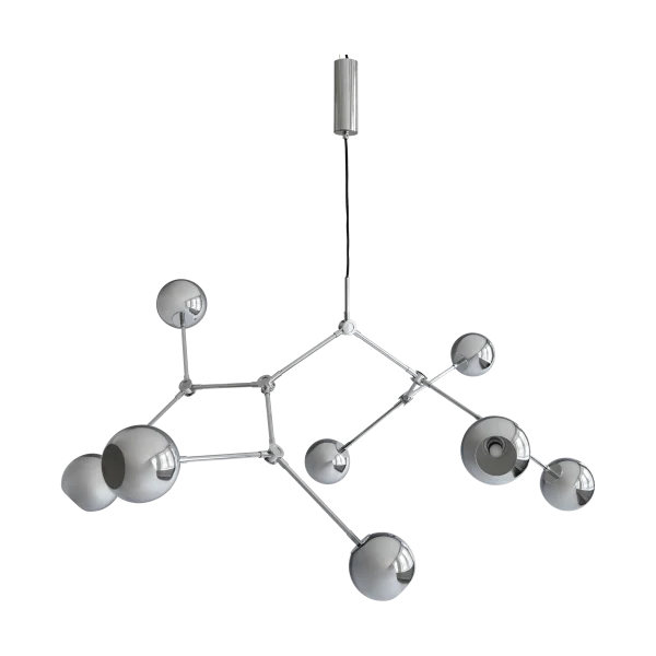 101 Copenhagen Drop Chandelier Globe Kronleuchter Chrome