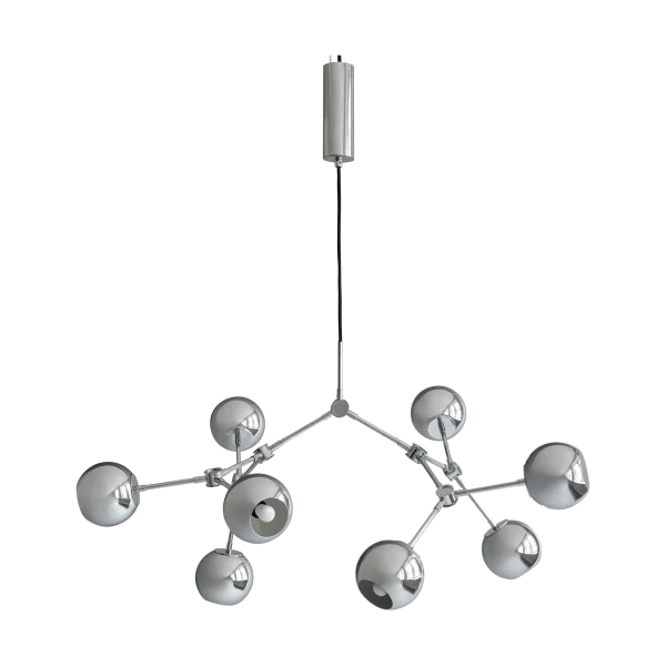 101 Copenhagen Drop Chandelier Globe Kronleuchter mini Chrome