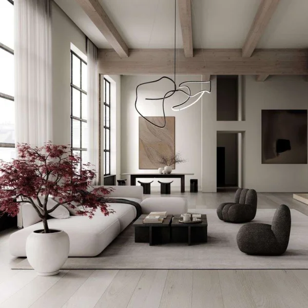 101 COPENHAGEN - Ghost LED-Hängeleuchte, 155 cm, schwarz