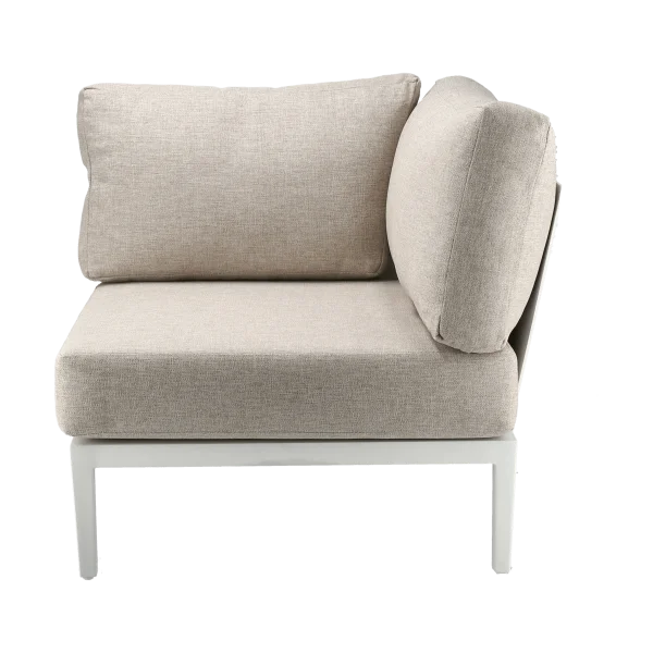 1898 Santander Modulsofa Eckmodul Weiß-beige