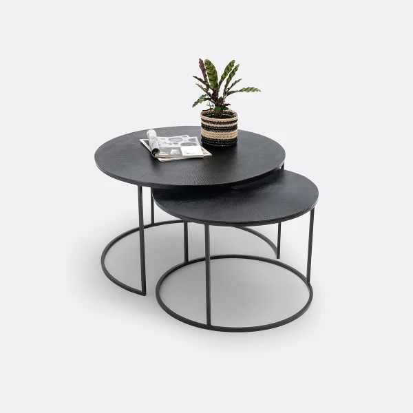 2 Satzcouchtische Jalia, Stahl