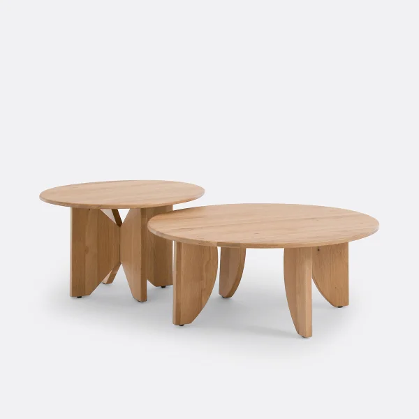 2er-set Couchtische Minimal, Eiche