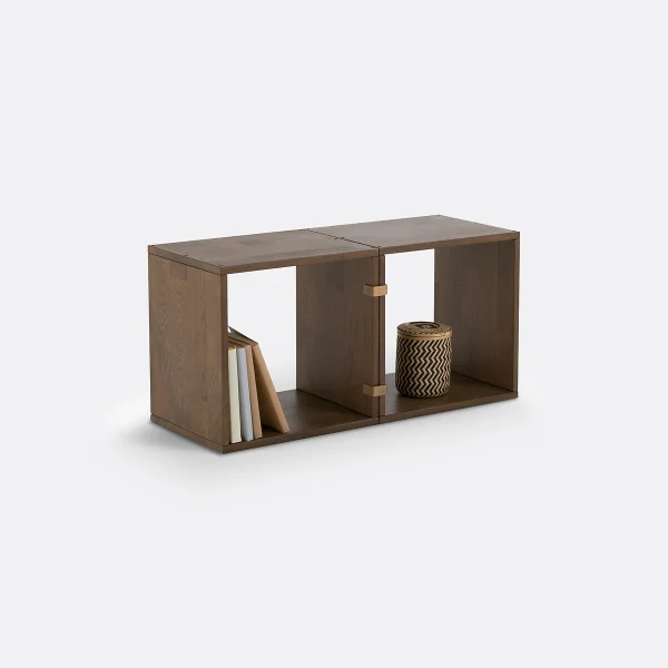 2er-set Regalmodule Edgar, Eiche Massiv