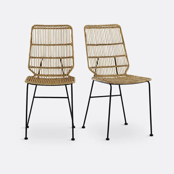 2er-set Stühle Malu, Kubu-rattan