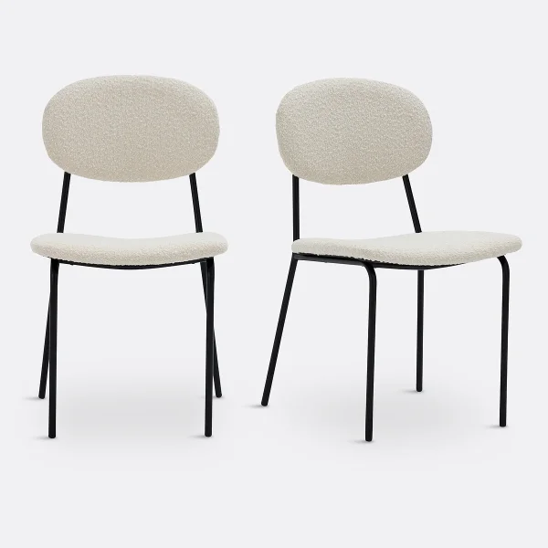 2er-set Stühle Orga, Bouclé