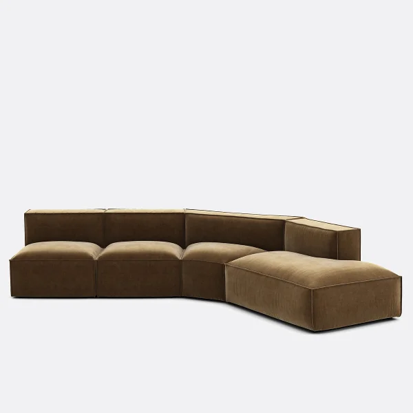 4-teiliges Sofa, Gerade, Vintage-cord,seven