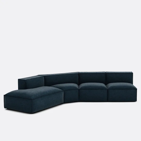 4-teiliges Sofa Links Samt, Seven