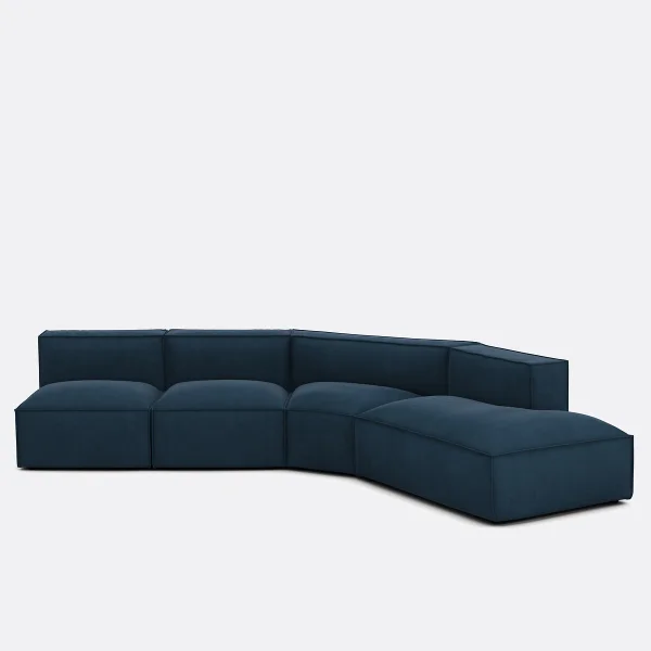4-teiliges Sofa Rechts Cord, Seven