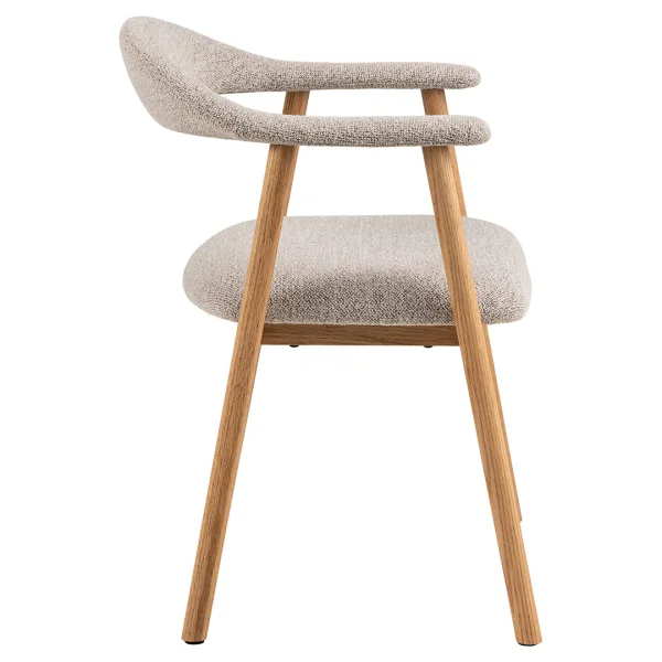 Addi Esszimmerstuhl Mit Armlehnen Bouclé beige.