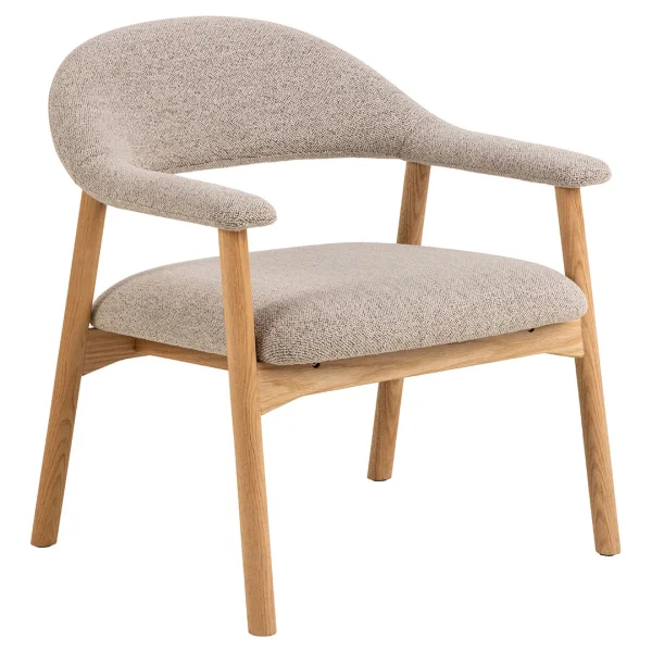 Addi Sessel Lounge-Sessel Bouclé beige.