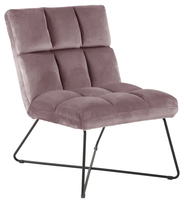 Alba Sessel , Velour rosa.