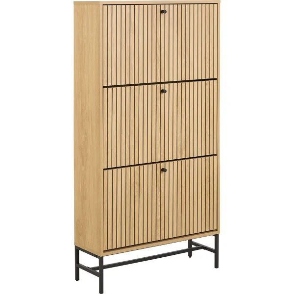 Albany Schuhschrank 3 Schubladen Natur.