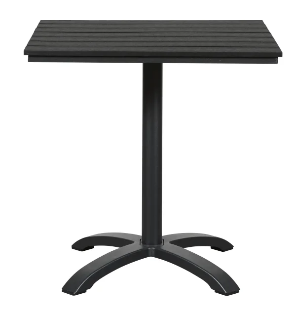 Allie Bistro und Balkonmöbel Cafetisch, Ø70 cm schwarz/schwarz.