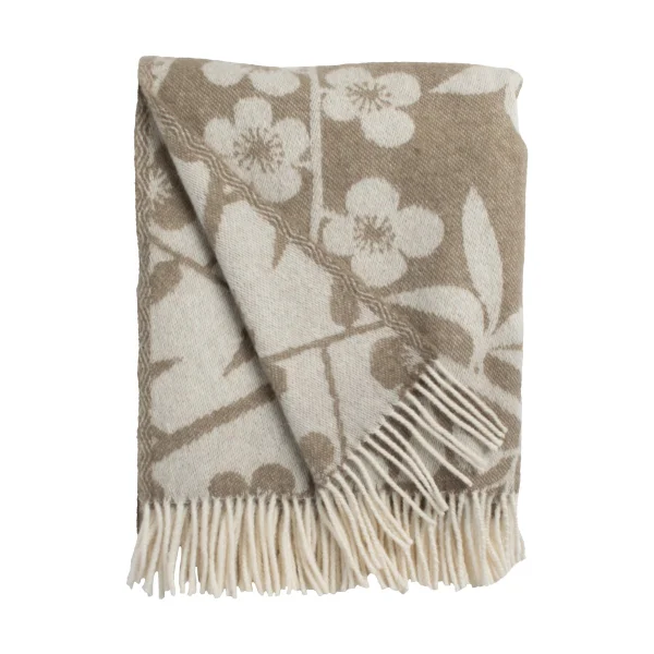 Almedahls Kirschgarten Plaid 130x170 cm Braun-offwhite