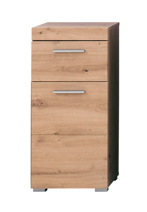 AmandaMando Bad Standtype Stauraum 1 Tür, 1 Schublade Eiche Dekor.