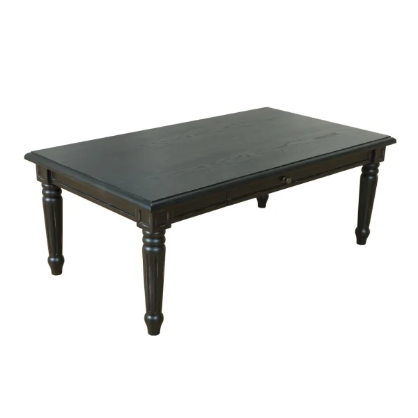 Amaretta Couchtisch mit 2 Schubladen, schwarz.