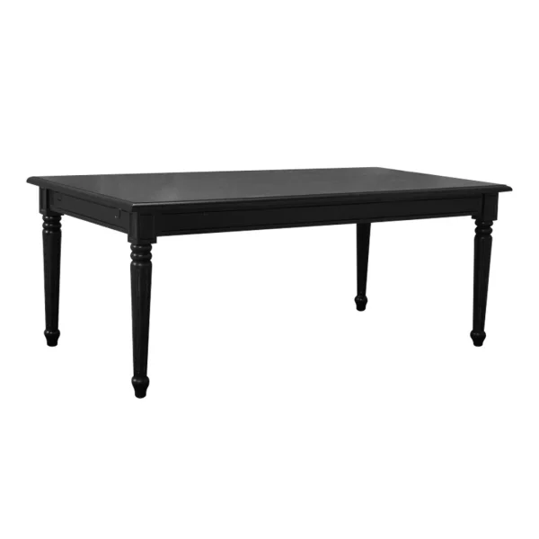 Amaretta Esstisch 100x180/280 einschl. 2 Zusatzplatten schwarz antik.