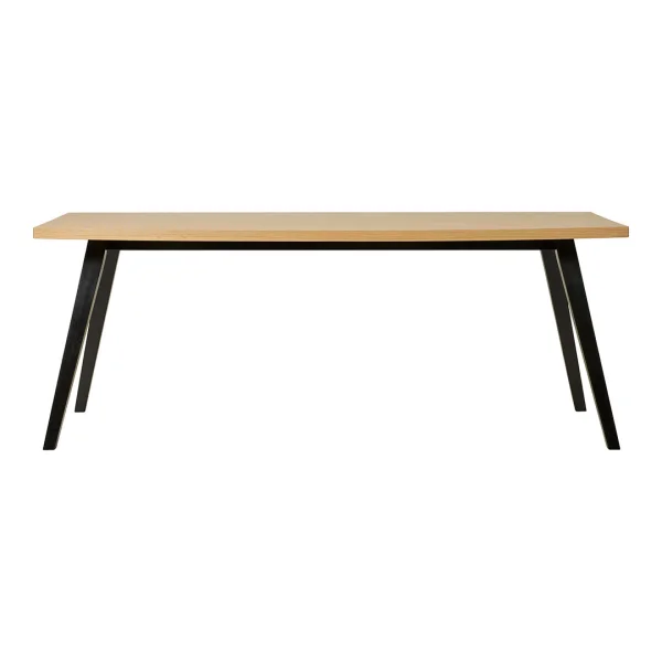 Amora Esstisch Mit Fischgrätmuster, vorbereitet für Ansteckplatten 90x200 Eichenfurnier.