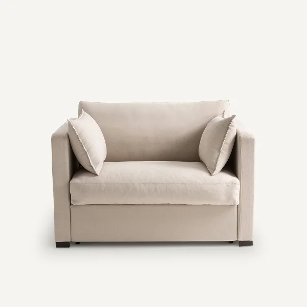 AM.PM 2-sitzer-schlafsofa Néo Kinkajou, Gecrashtes Leinen