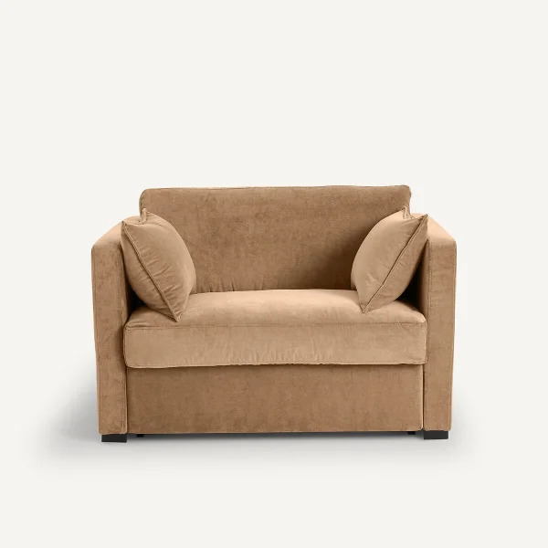 AM.PM 2-sitzer-schlafsofa Néo Kinkajou, Samt Stonewashed