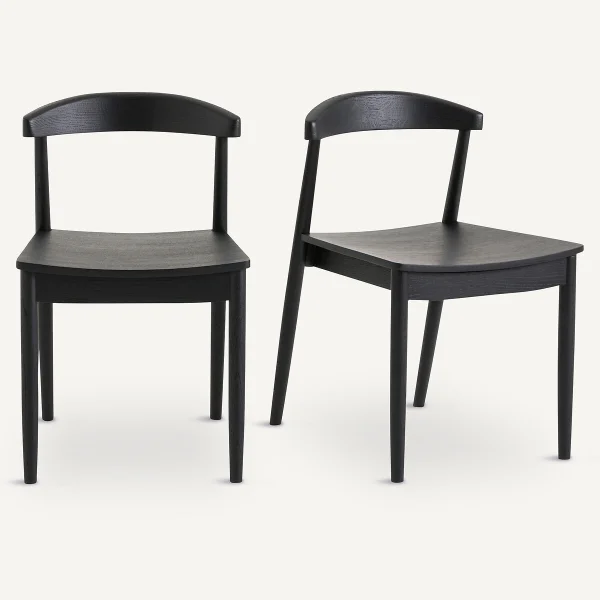 Am.pm 2er-set Stühle Galb, Eiche Schwarz