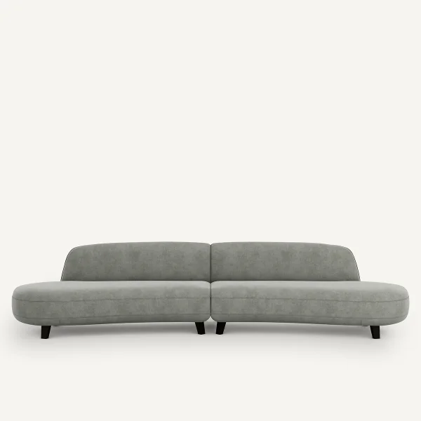 AM.PM 6-sitzer-sofa Rosebury, Samt Stonewashed