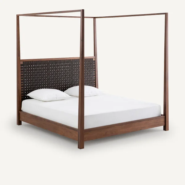 AM.PM Baldachinbett Mit Lattenrost Gilmour, Nussbaum Massiv
