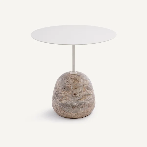 Am.pm Beistelltisch Balastro, Marmor Und Eisen Ø 60 Cm
