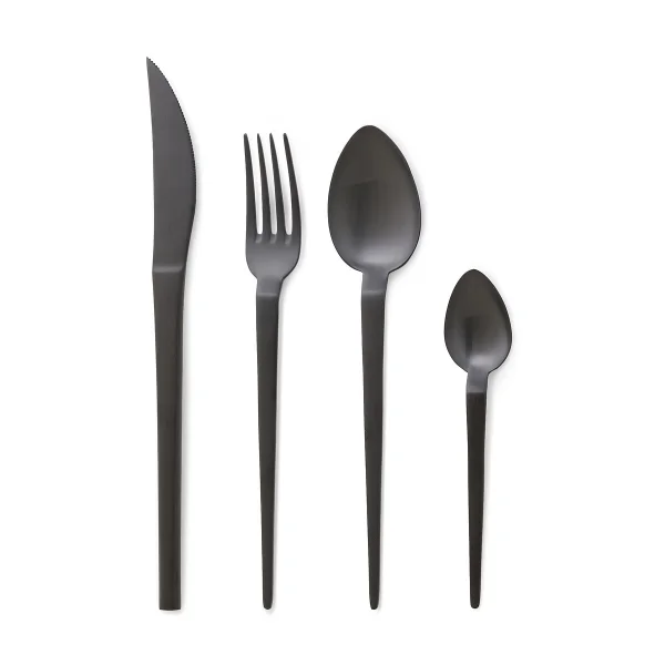 Am.pm Besteck-set Oslo, 16 Teile, Mattschwarzer Edelstahl