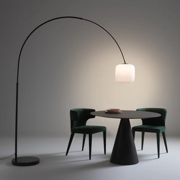 Am.pm Bogenlampe Elita, Opalglas Und Marmor