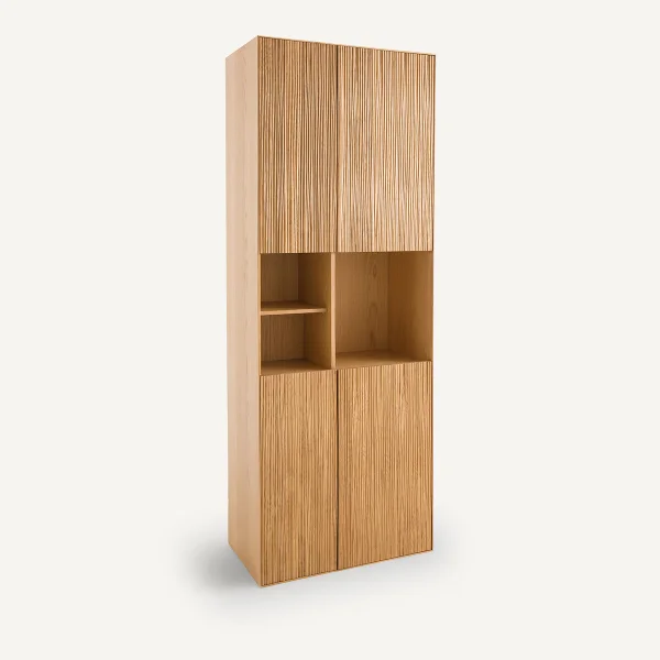 Am.pm Bücherschrank Mikube Mit 4 Türen, Eiche