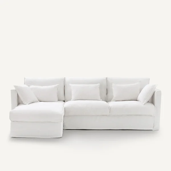 AM.PM Eckschlafsofa Camille, Gecrashtes Leinen