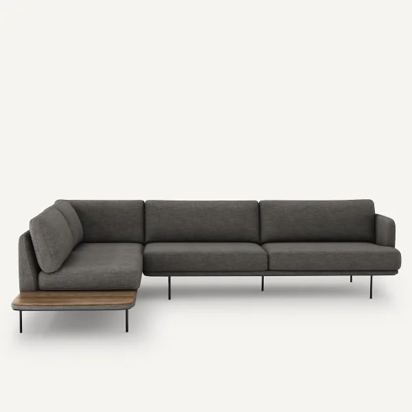 AM.PM Ecksofa Antoine, Polyester/leinen Meliert