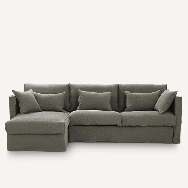 AM.PM Ecksofa Camille, Dickes Leinen Stonewashed