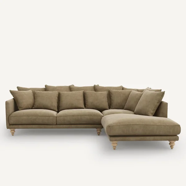 AM.PM Ecksofa Lazare, Samt Stonewashed