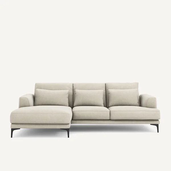 AM.PM Ecksofa Marsile Mit Ecke Links, Baumwolle/leinen