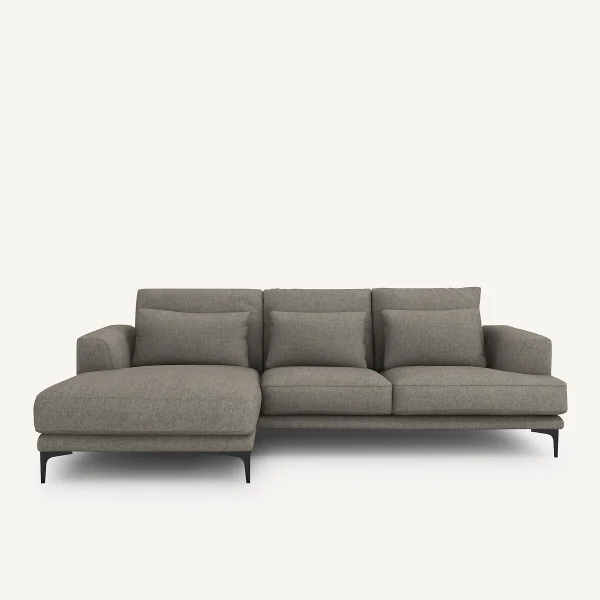 AM.PM Ecksofa Marsile Mit Ecke Links, Strukturgewebe Viskose/leinen