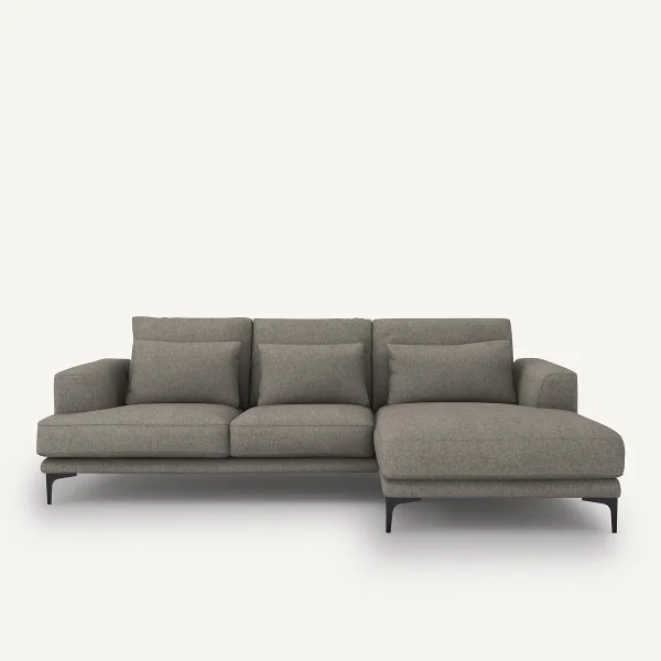 AM.PM Ecksofa Marsile Mit Ecke Rechts, Strukturgewebe Viskose/leinen