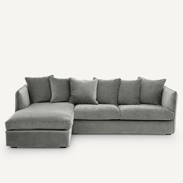 AM.PM Ecksofa Néo Chiquito, Samt Stonewashed