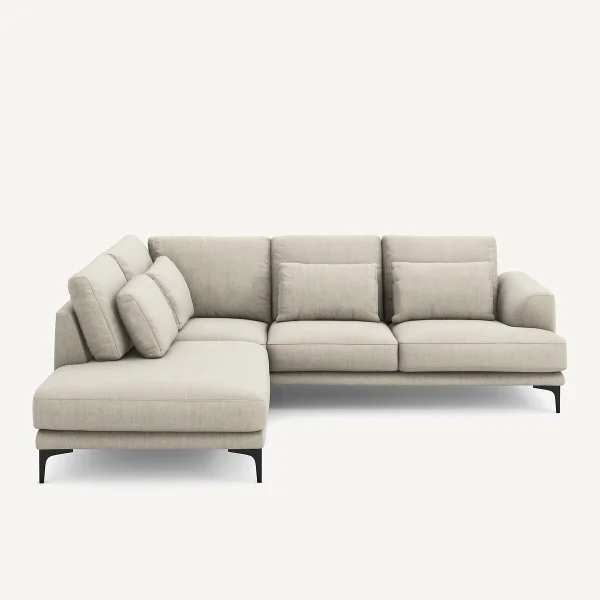 AM.PM Geschlossenes Ecksofa Marsile Mit Ecke Links, Baumwolle/leinen