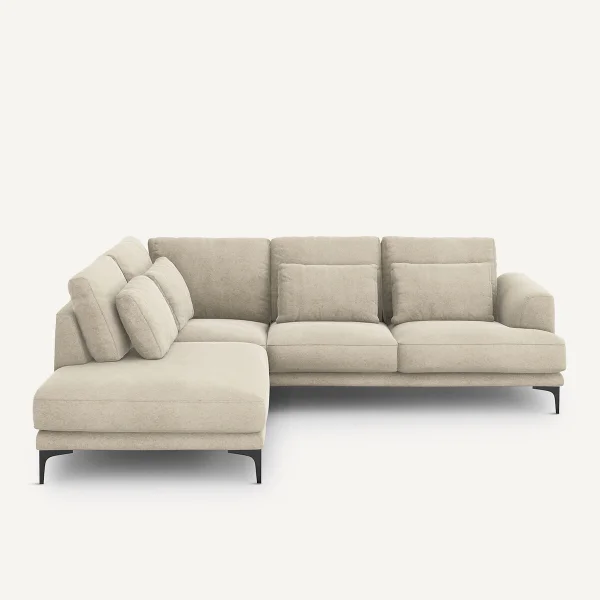 AM.PM Geschlossenes Ecksofa Marsile Mit Ecke Links, Leinensamt