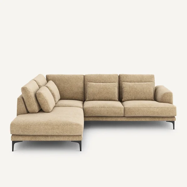 AM.PM Geschlossenes Ecksofa Marsile Mit Ecke Links, Strukturbaumwolle