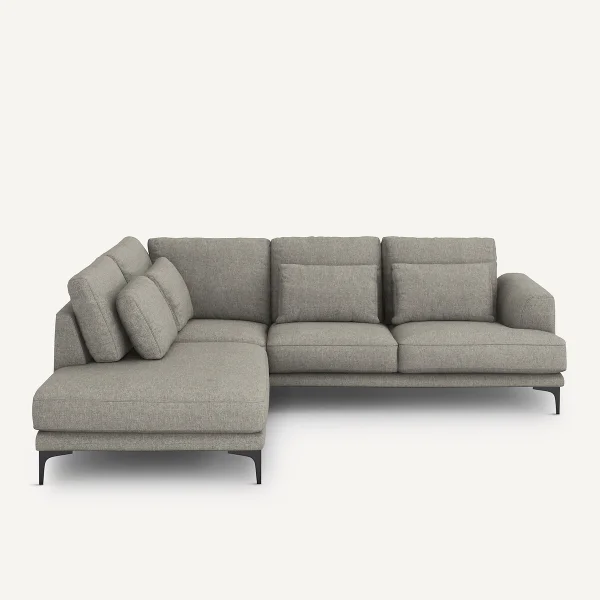 AM.PM Geschlossenes Ecksofa Marsile Mit Ecke Links, Strukturgewebe Viskose/leinen