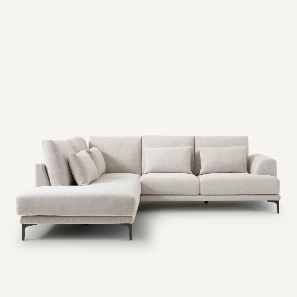 AM.PM Geschlossenes Ecksofa Marsile Mit Ecke Links, Tweed-optik