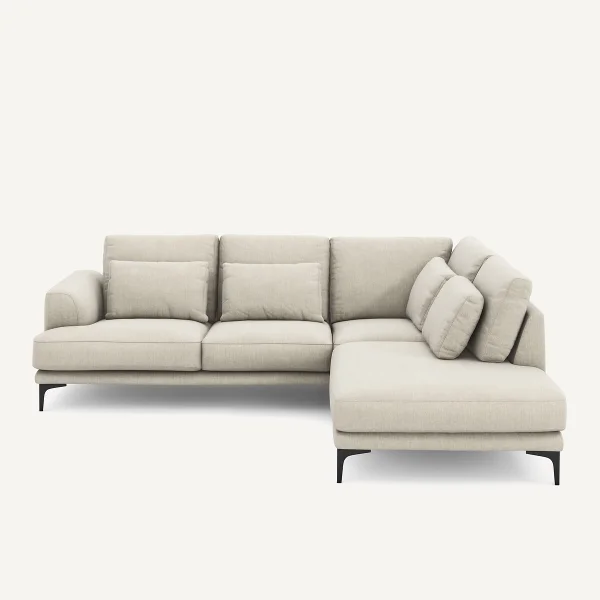 AM.PM Geschlossenes Ecksofa Marsile Mit Ecke Rechts, Baumwolle/leinen