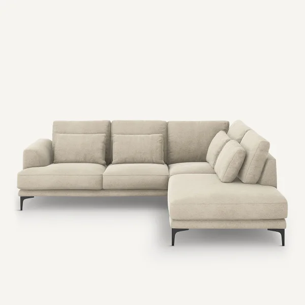 AM.PM Geschlossenes Ecksofa Marsile Mit Ecke Rechts, Leinensamt