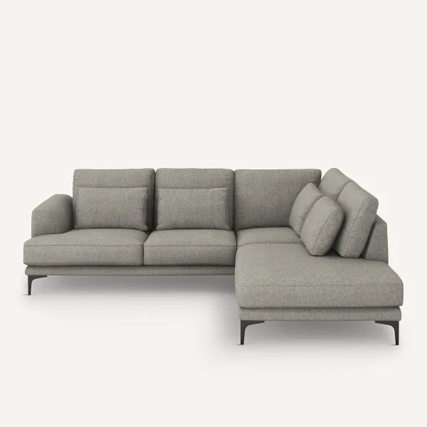 AM.PM Geschlossenes Ecksofa Marsile Mit Ecke Rechts, Strukturgewebe Viskose/leinen