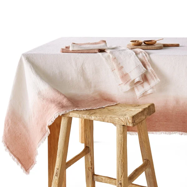 Am.pm Leinentischdecke Sunrise Mit Tie-dye-muster 150 x 200 cm