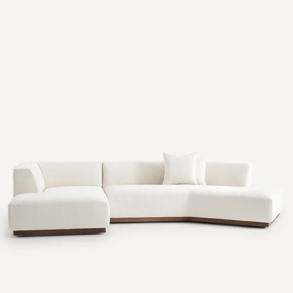 AM.PM Offenes Ecksofa Jacopo Mit Ecke Links, Chenillesamt