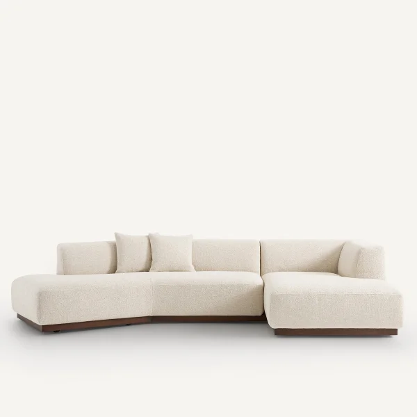 AM.PM Offenes Ecksofa Jacopo Mit Ecke Rechts, Bouclé